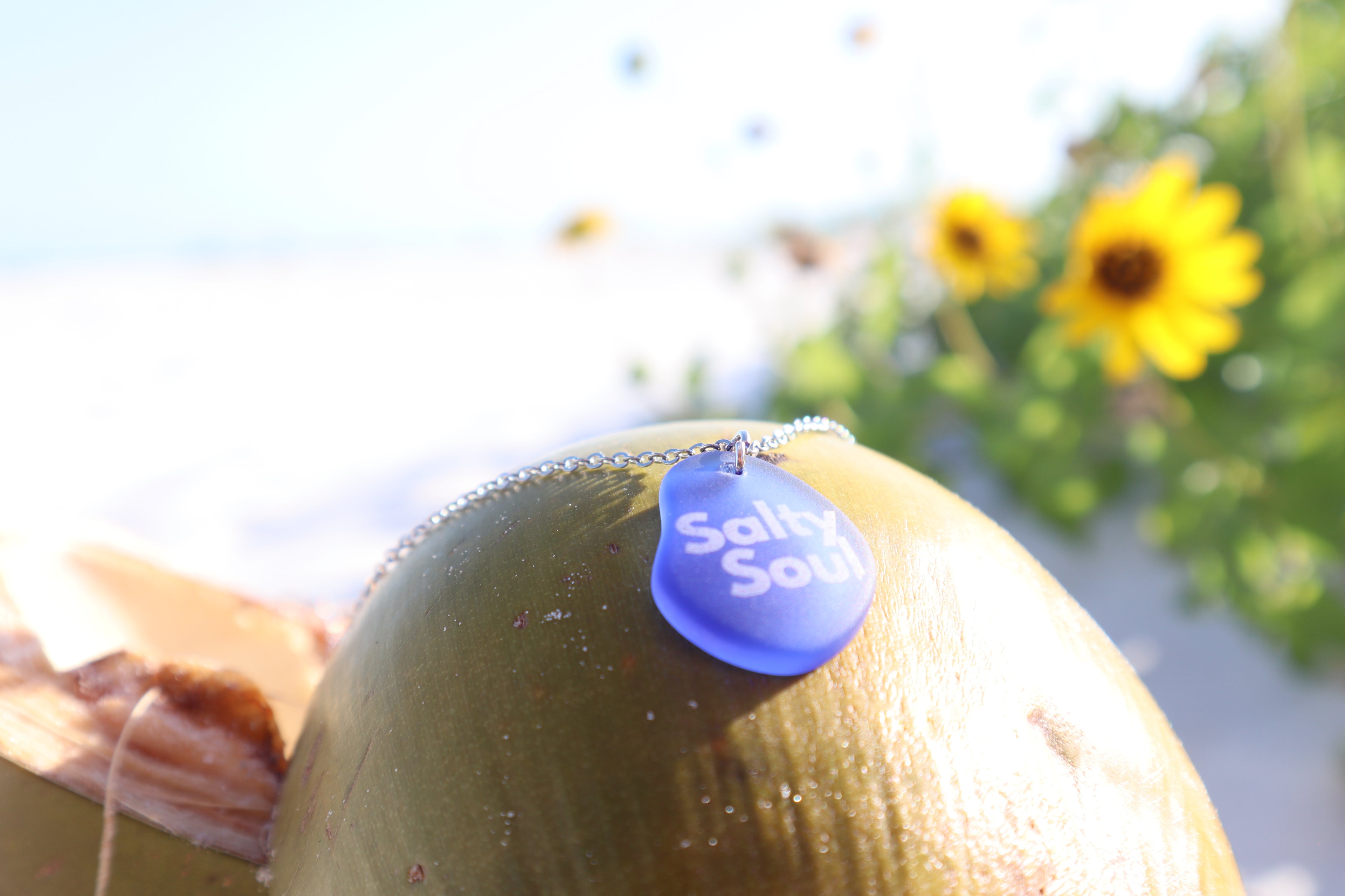 Salty Soul Coastal Glass Necklace