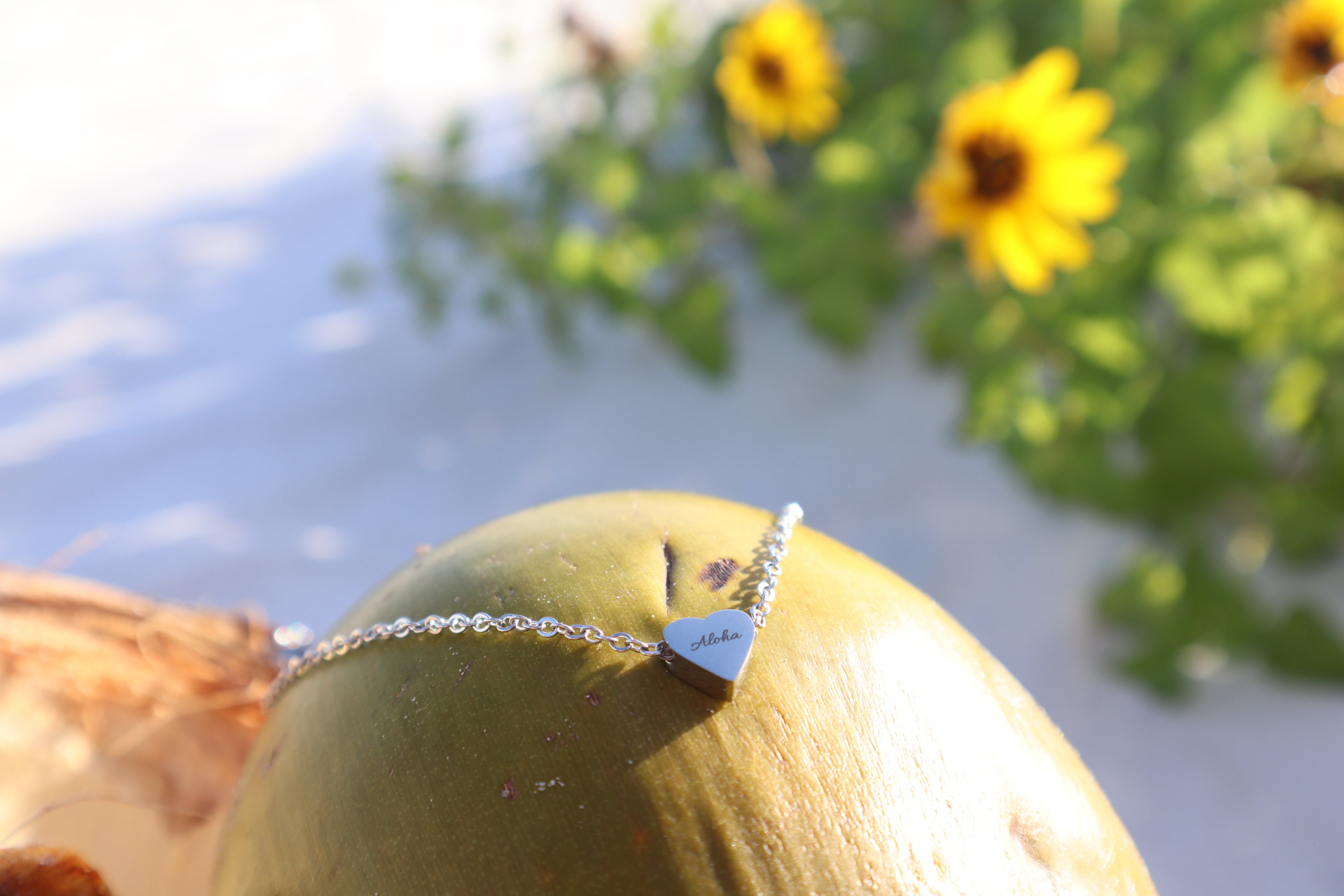 Aloha Minimalist Coastal Heart Charm Necklace
